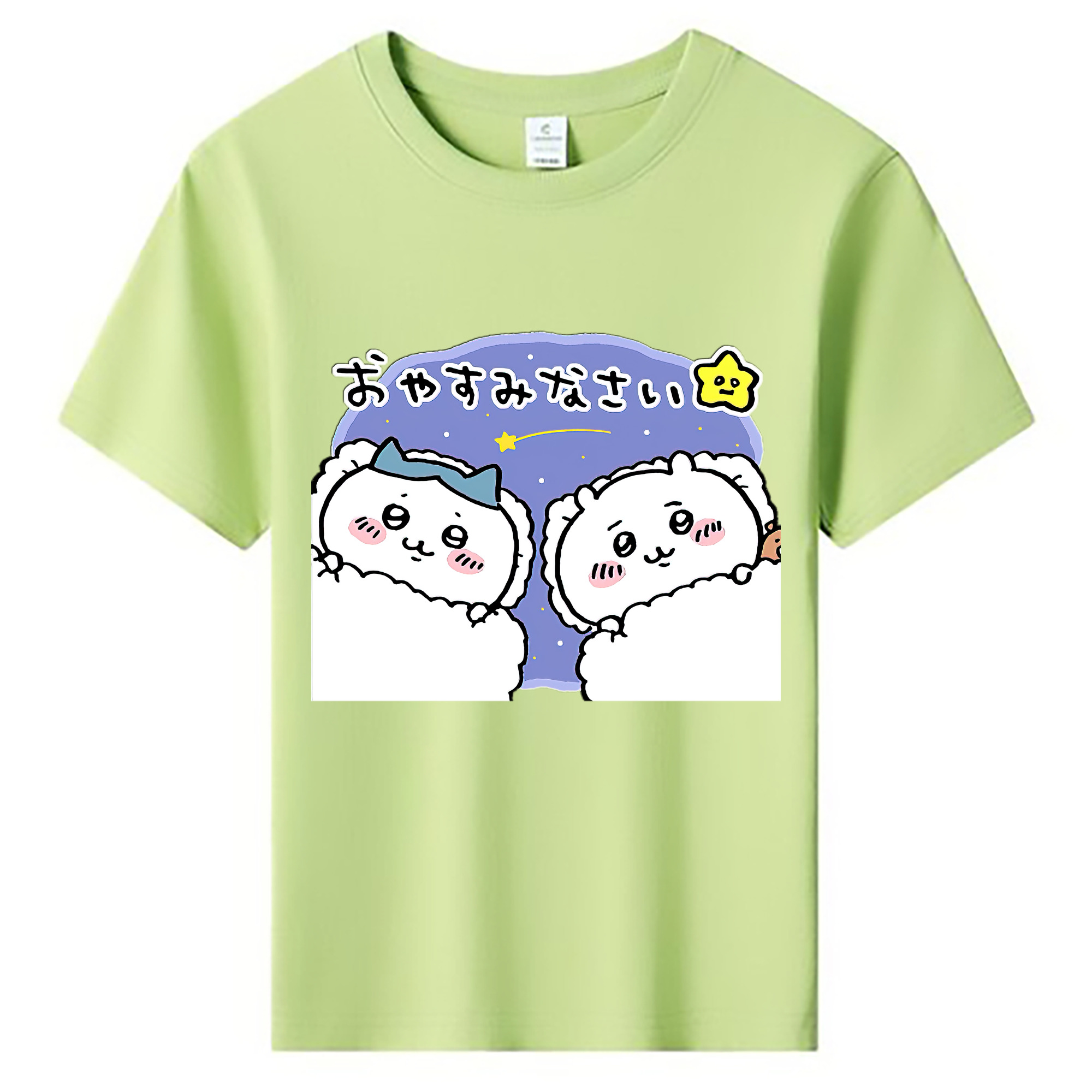 （画像用） ちいかわ ハチワレ Chii-kawa hachiware 綿100％キッズTシャツ（フロントプリント）
